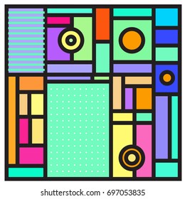 Abstract colorful geometric  background design template. Trendy and colorful pattern design for fabric background and wallpaper. 
