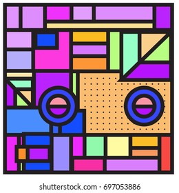 Abstract colorful geometric  background design template. Trendy and colorful pattern design for fabric background and wallpaper. 