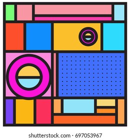 Abstract colorful geometric  background design template. Trendy and colorful pattern design for fabric background and wallpaper. 