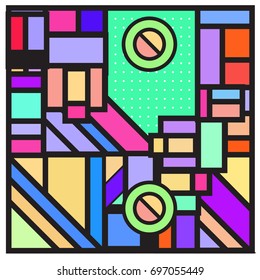 Abstract colorful geometric  background design template. Trendy and colorful pattern design for fabric background and wallpaper. 