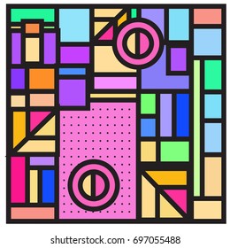 Abstract colorful geometric  background design template. Trendy and colorful pattern design for fabric background and wallpaper. 