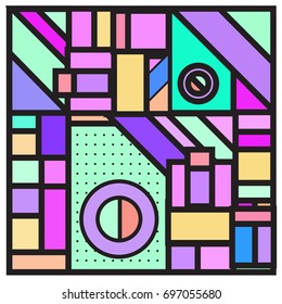 Abstract colorful geometric  background design template. Trendy and colorful pattern design for fabric background and wallpaper. 