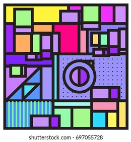 Abstract colorful geometric  background design template. Trendy and colorful pattern design for fabric background and wallpaper. 