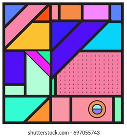 Abstract colorful geometric  background design template. Trendy and colorful pattern design for fabric background and wallpaper. 