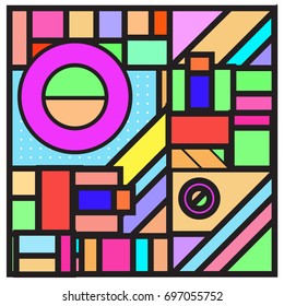 Abstract colorful geometric  background design template. Trendy and colorful pattern design for fabric background and wallpaper. 