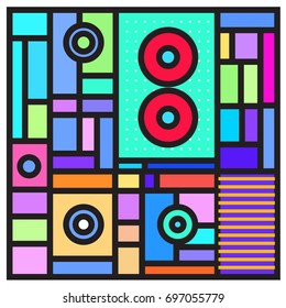 Abstract colorful geometric  background design template. Trendy and colorful pattern design for fabric background and wallpaper. 