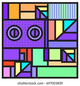 Abstract colorful geometric  background design template. Trendy and colorful pattern design for fabric background and wallpaper. 