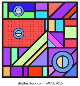 Abstract colorful geometric  background design template. Trendy and colorful pattern design for fabric background and wallpaper. 