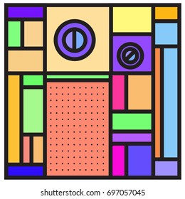 Abstract colorful geometric  background design template. Trendy and colorful pattern design for fabric background and wallpaper. 
