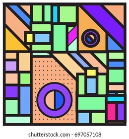 Abstract colorful geometric  background design template. Trendy and colorful pattern design for fabric background and wallpaper. 
