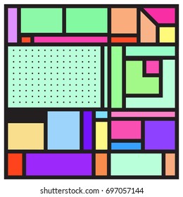 Abstract colorful geometric  background design template. Trendy and colorful pattern design for fabric background and wallpaper. 