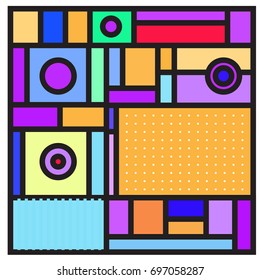 Abstract colorful geometric  background design template. Trendy and colorful pattern design for fabric background and wallpaper. 