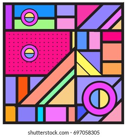 Abstract colorful geometric  background design template. Trendy and colorful pattern design for fabric background and wallpaper. 