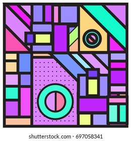 Abstract colorful geometric  background design template. Trendy and colorful pattern design for fabric background and wallpaper. 