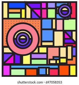 Abstract colorful geometric  background design template. Trendy and colorful pattern design for fabric background and wallpaper. 
