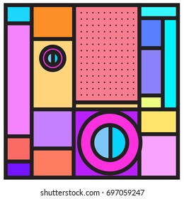 Abstract colorful geometric  background design template. Trendy and colorful pattern design for fabric background and wallpaper. 