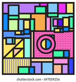 Abstract colorful geometric  background design template. Trendy and colorful pattern design for fabric background and wallpaper. 