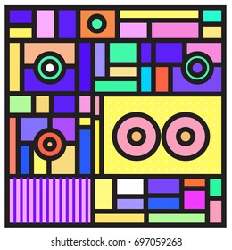Abstract colorful geometric  background design template. Trendy and colorful pattern design for fabric background and wallpaper. 