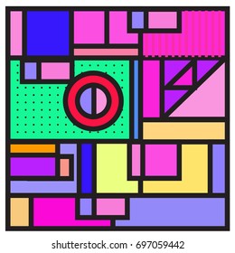 Abstract colorful geometric  background design template. Trendy and colorful pattern design for fabric background and wallpaper. 