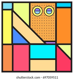 Abstract colorful geometric  background design template. Trendy and colorful pattern design for fabric background and wallpaper. 