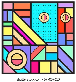 Abstract colorful geometric  background design template. Trendy and colorful pattern design for fabric background and wallpaper. 
