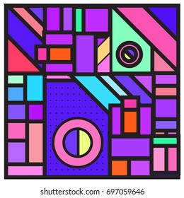 Abstract colorful geometric  background design template. Trendy and colorful pattern design for fabric background and wallpaper. 