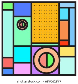 Abstract colorful geometric  background design template. Trendy and colorful pattern design for fabric background and wallpaper. 