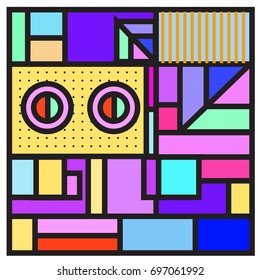 Abstract colorful geometric  background design template. Trendy and colorful pattern design for fabric background and wallpaper. 