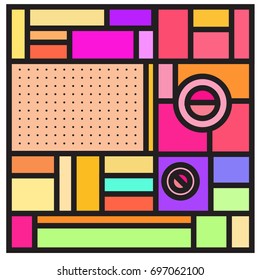 Abstract colorful geometric  background design template. Trendy and colorful pattern design for fabric background and wallpaper. 