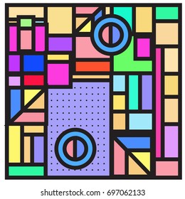 Abstract colorful geometric  background design template. Trendy and colorful pattern design for fabric background and wallpaper. 