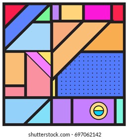 Abstract colorful geometric  background design template. Trendy and colorful pattern design for fabric background and wallpaper. 