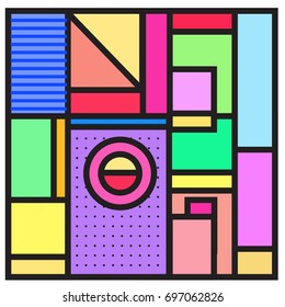 Abstract colorful geometric  background design template. Trendy and colorful pattern design for fabric background and wallpaper. 