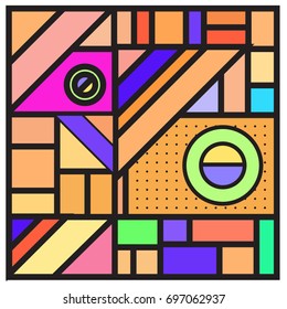 Abstract colorful geometric  background design template. Trendy and colorful pattern design for fabric background and wallpaper. 