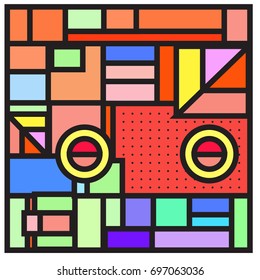 Abstract colorful geometric  background design template. Trendy and colorful pattern design for fabric background and wallpaper. 