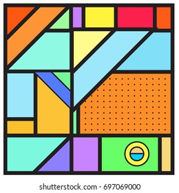 Abstract colorful geometric  background design template. Trendy and colorful pattern design for fabric background and wallpaper. 