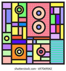 Abstract colorful geometric  background design template. Trendy and colorful pattern design for fabric background and wallpaper. 