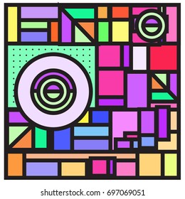 Abstract colorful geometric  background design template. Trendy and colorful pattern design for fabric background and wallpaper. 