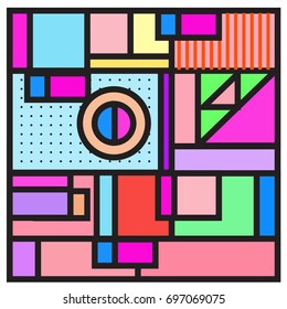 Abstract colorful geometric  background design template. Trendy and colorful pattern design for fabric background and wallpaper. 