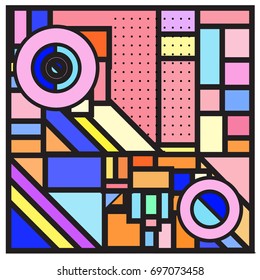 Abstract colorful geometric  background design template. Trendy and colorful pattern design for fabric background and wallpaper. 
