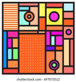 Abstract colorful geometric  background design template. Trendy and colorful pattern design for fabric background and wallpaper. 