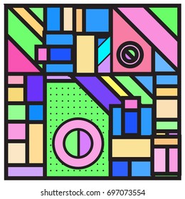 Abstract colorful geometric  background design template. Trendy and colorful pattern design for fabric background and wallpaper. 