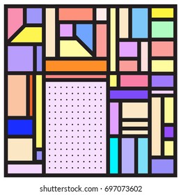 Abstract colorful geometric  background design template. Trendy and colorful pattern design for fabric background and wallpaper. 