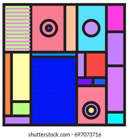 Abstract colorful geometric  background design template. Trendy and colorful pattern design for fabric background and wallpaper. 