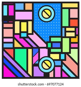 Abstract colorful geometric  background design template. Trendy and colorful pattern design for fabric background and wallpaper. 