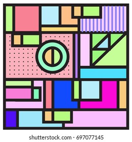 Abstract colorful geometric  background design template. Trendy and colorful pattern design for fabric background and wallpaper. 