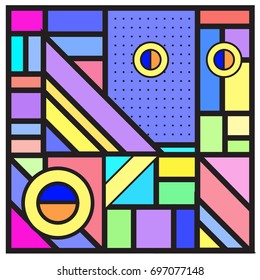 Abstract colorful geometric  background design template. Trendy and colorful pattern design for fabric background and wallpaper. 