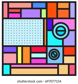 Abstract colorful geometric  background design template. Trendy and colorful pattern design for fabric background and wallpaper. 