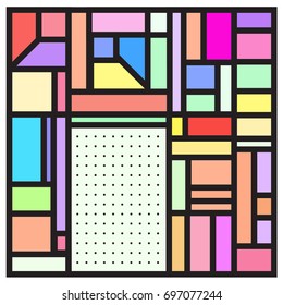 Abstract colorful geometric  background design template. Trendy and colorful pattern design for fabric background and wallpaper. 