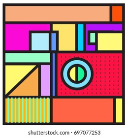 Abstract colorful geometric  background design template. Trendy and colorful pattern design for fabric background and wallpaper. 
