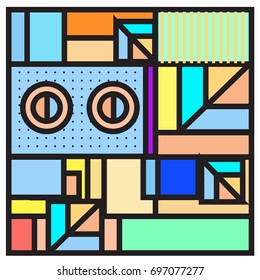 Abstract colorful geometric  background design template. Trendy and colorful pattern design for fabric background and wallpaper. 